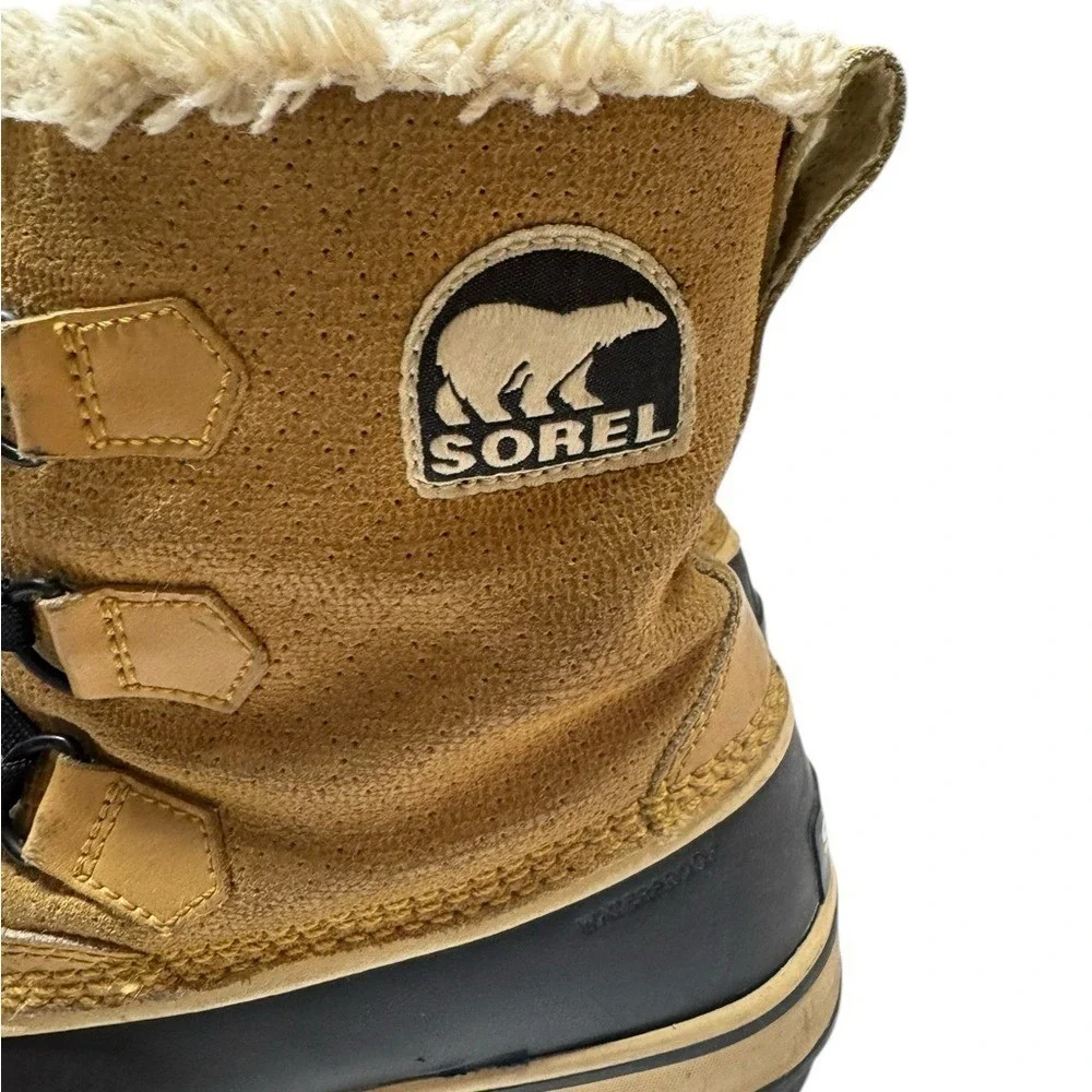 Sorel Womens Tivoli Waterproof Boots Size 8 Duck Fleece Leather Winter Winter